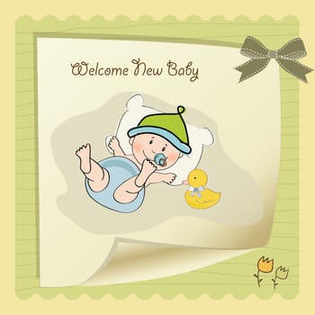 babyboy shower card, illustration in vector format
