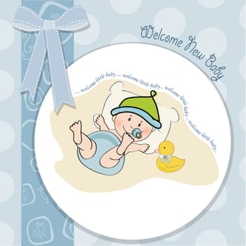 babyboy shower card, illustration in vector format