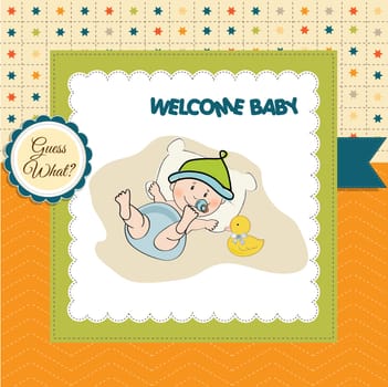 babyboy shower card, illustration in vector format