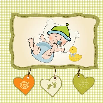 babyboy shower card, illustration in vector format