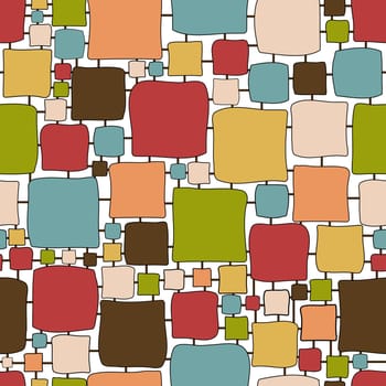 Geometrical seamless pattern with squares