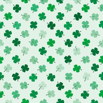 Seamless background with lucky clovers