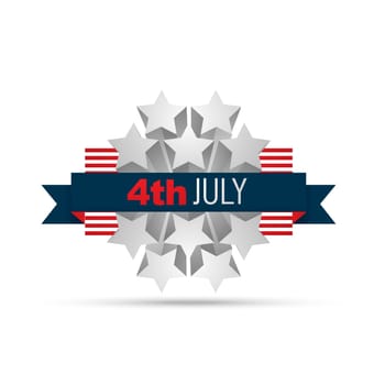 vector 4th of july label design
