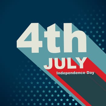 vector 4th of july text art