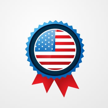 vector 4th of july american independence day label badge