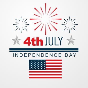 vector 4th of july american independence day design