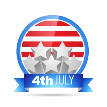 vector 4th of july label design