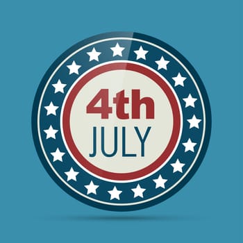 vector badge of 4th of july