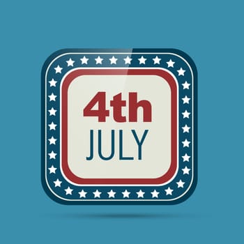 vector stylish 4th of july badge