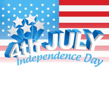vector 4th of july text design