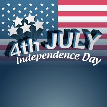 vector 4th of july text design