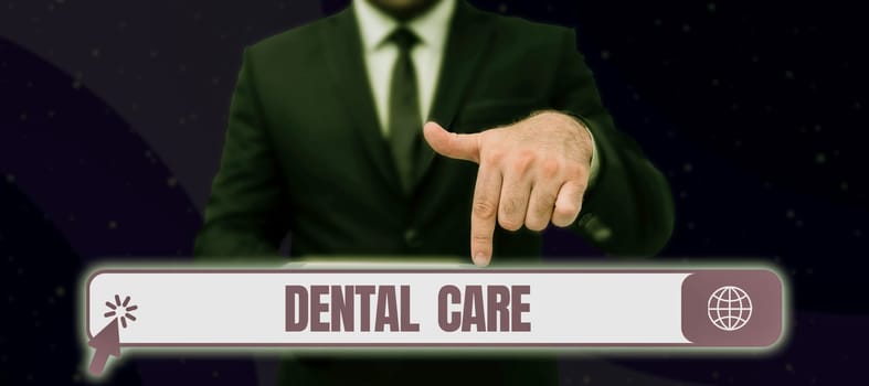 Handwriting text Dental Care, Word Written on maintenance of healthy teeth or to keep it clean for future