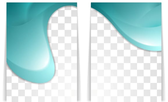 Bright wavy flyer design. Vector background