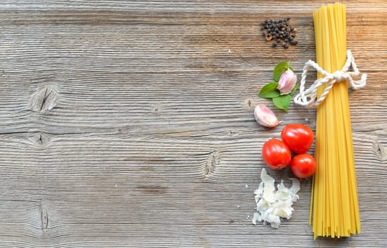 Pasta wood background panel empty