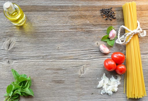 Pasta wood background panel empty