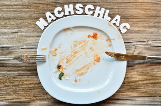 empty plate and cutlery