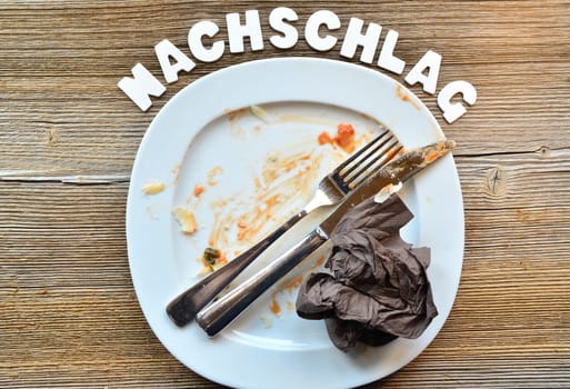 empty plate and cutlery
