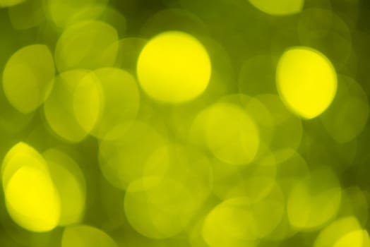 Abstract and blurred green Christmas lights