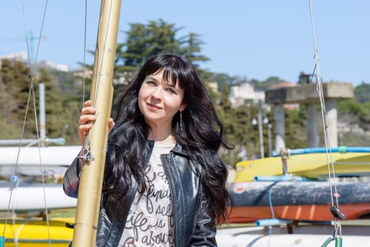 Portrait of a girl on a boat