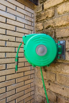 wall hose pipe for gardening on wall
