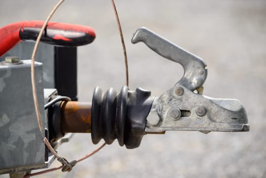 close-up trailer hook for boats