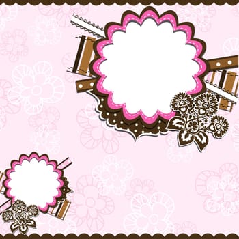 Template greeting card, vector illustration