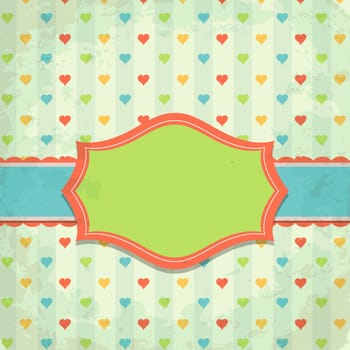 Template greeting card, vector scrap illustration