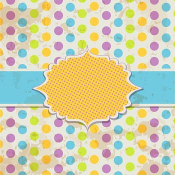 Template greeting card, vector scrap illustration