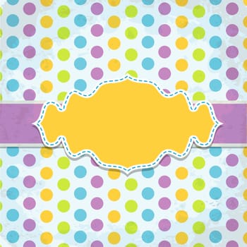 Template greeting card, vector scrap illustration