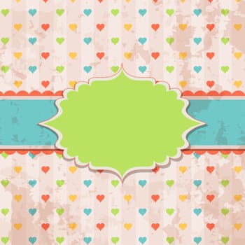 Template greeting card, vector scrap illustration