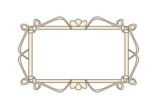 Sweet retro art deco frame. Vector illustration isolated on white background with empty space to put picture or text