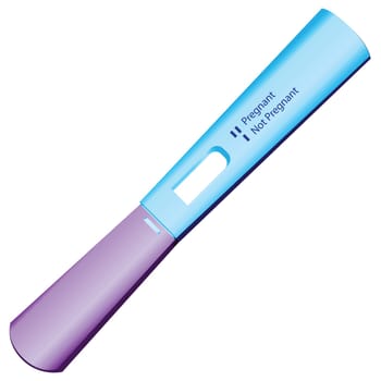 A pregnancy test yourself at home. Vector illustration.