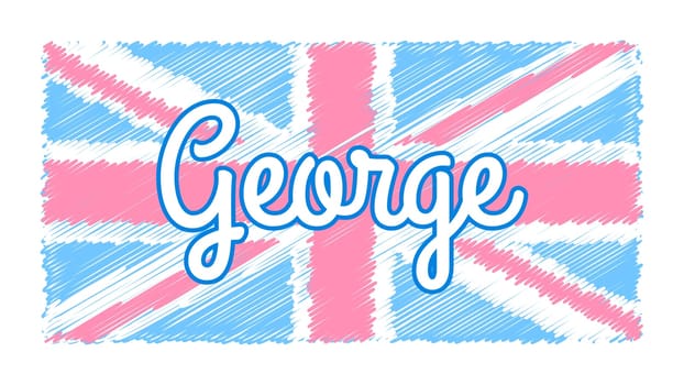 Union Jack with pastel color with George