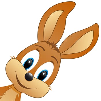 easter bunny in the corner