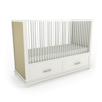 Childrens Bed isolated on white - 3d illustration