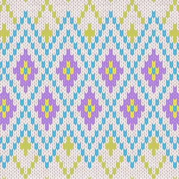 Seamless Pattern. Knit Woolen Trendy Ornament Texture. Fabric Color Tracery Background