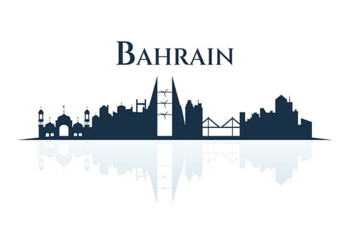 Bahrain National Day or Independence Template Hand Drawn Cartoon Flat Illustration with Wavy Flag in 16th of December Patriotic Holiday Design
