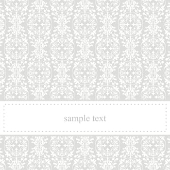 Classic, elegant vector card or invitation for party, birthday or wedding with white lace. Cute background with white space to put your own text message.