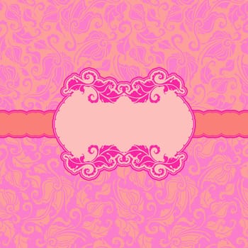 Template frame design for greeting card . Seamless background.