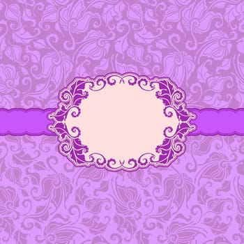 Template frame design for greeting card . Seamless background.