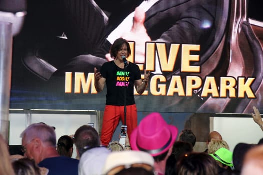 Audience favourite Juergen Drews in the Megapark of Mallorca-.Palma de Mallorca island sighting landscape water sea hiking hiking church port Spain holiday island
