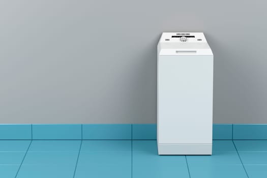 Top load washing machine at bathroom
