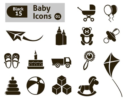 Baby icons. Vector set for you design