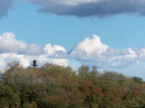 watchtower over a forest border to hungary
