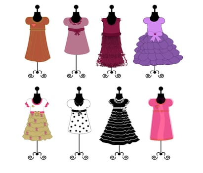 dresses vector illustrqtion