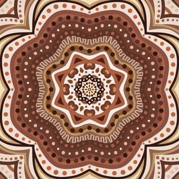 Brown romantic pattern. Vector illustration for sweet chocolate design. Floral ornament. Wave and dot shapes. Texture can be used for printing onto fabric and paper or scrap booking.