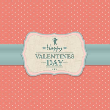 Happy Valentines Day Card, With Gradient Mesh, Vector Illustration