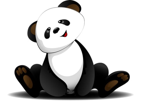 Vector Sitting panda