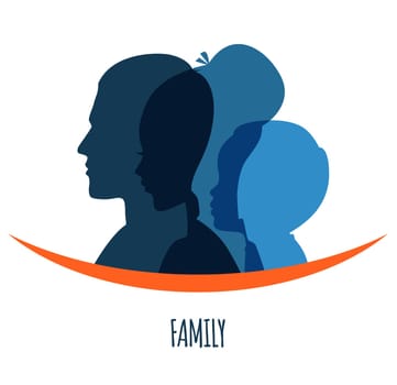 Vector illustration of Family icons head
