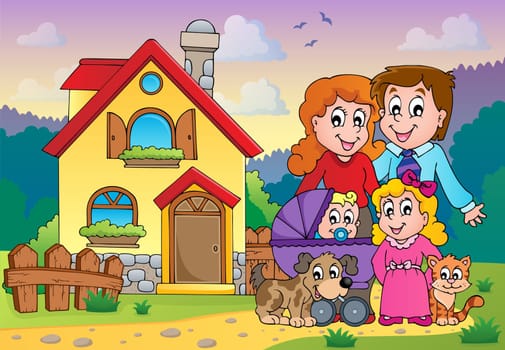 Family theme image 5 - eps10 vector illustration.